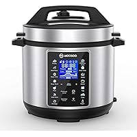 MOOSOO 10-in-1 Electric Pressure Cooker, 6 Quart Stainless Steel instant Pressure Pot , Slow Cooker, Rice Cooker…