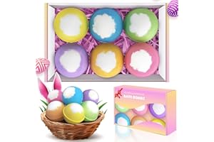 Easter Basket Stuffers for Kids Toddler: sanyi Bath Bombs for Kids, 6 Bubble Bath Bombs for Women Gift Set, Relaxation and Luxuriate Home Spa with Essential Oil, Birthday Gifts for Women, Mom