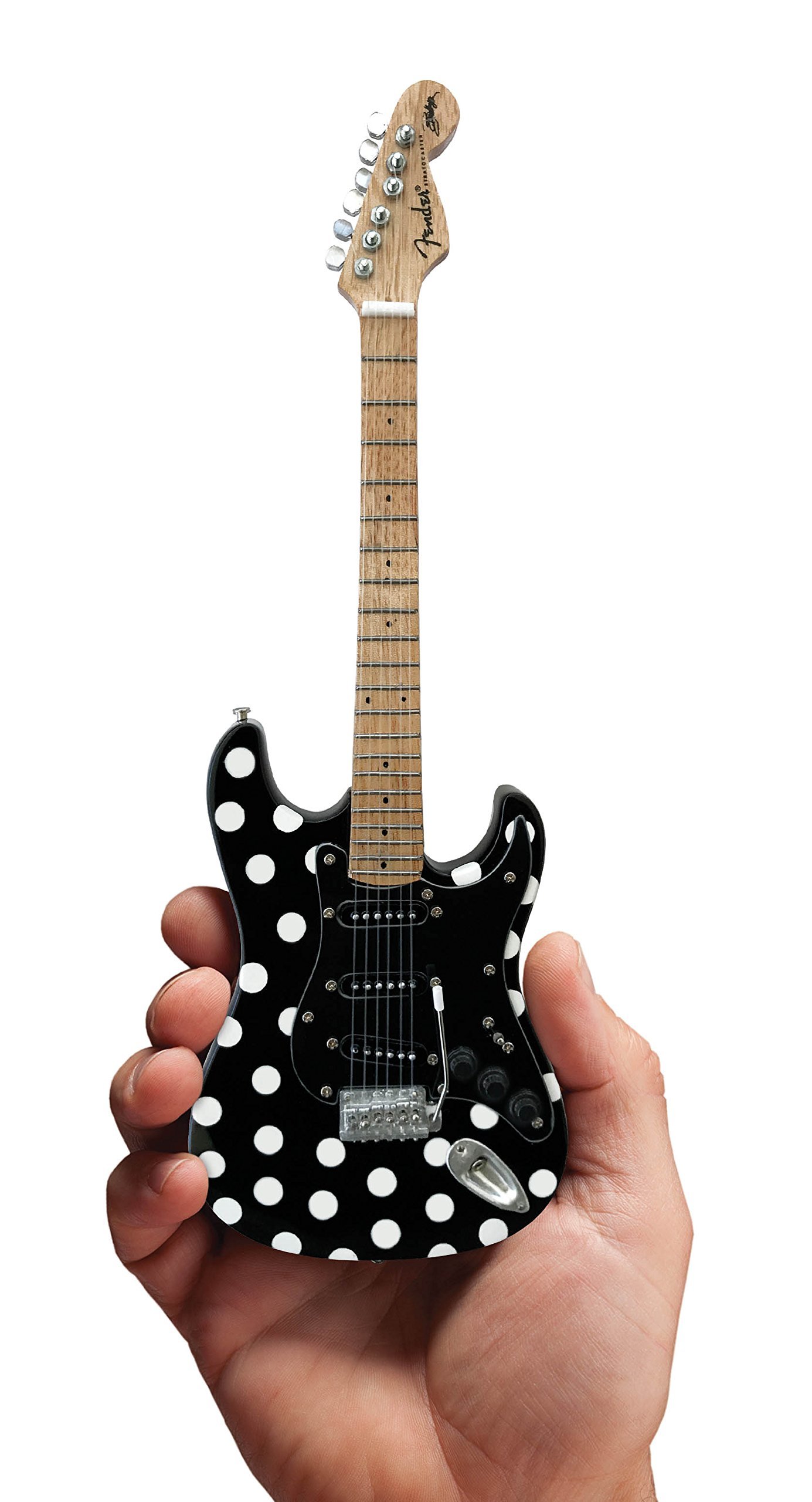 Axe Heaven Fender Stratocaster(TM) -Black-Polka Dots Mini Replica Guitar (FS-023)