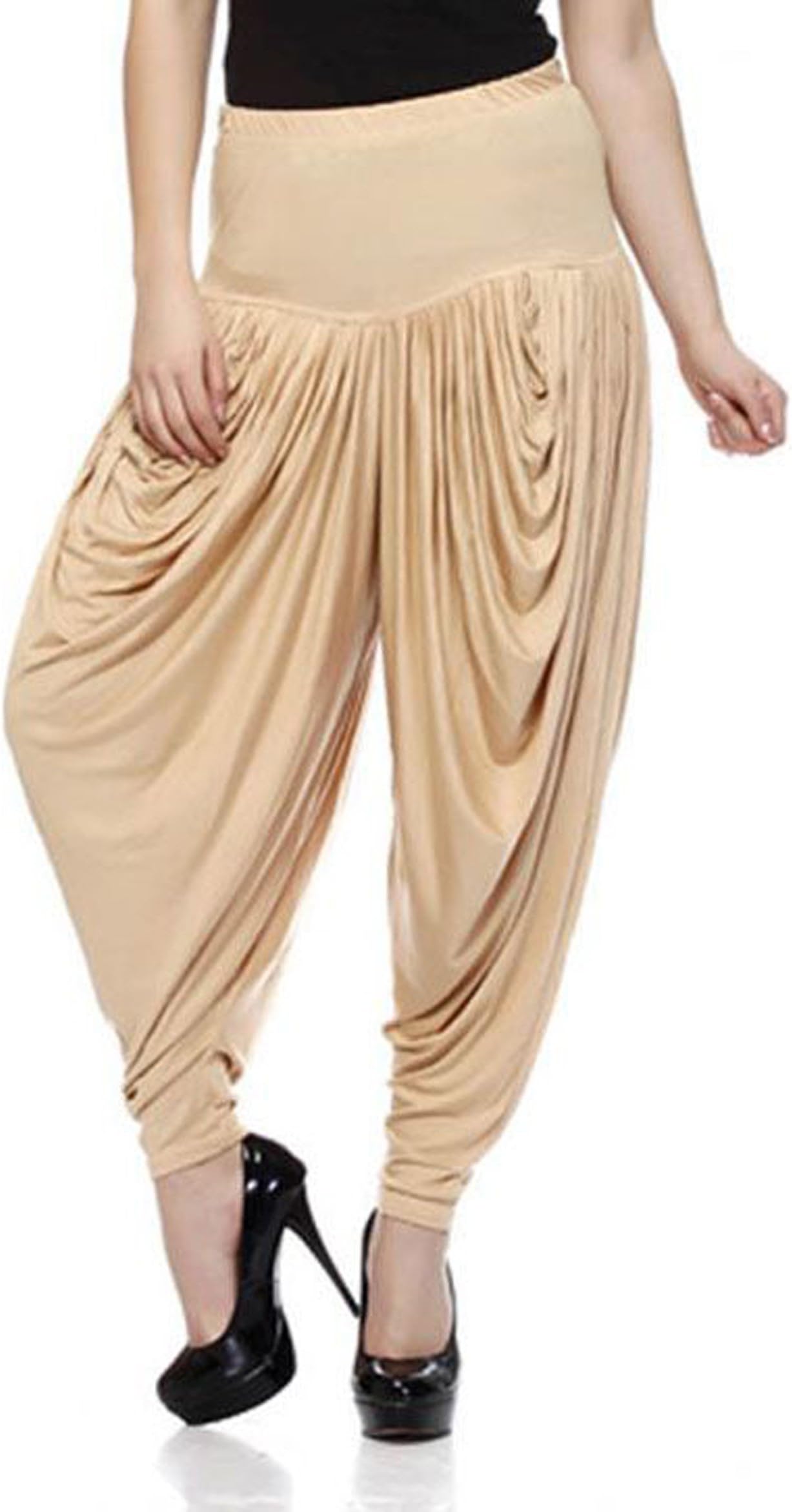 Ardour Relaxed Comfortable Viscose Dhoti Pants Yoga Fitness Activewear for Women Dance - Free Size.Many Colors