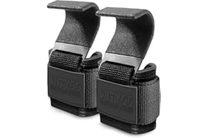 Weight Lifting Hooks, Gym Wrist Straps with Hand Grip Hooks for Deadlifts, Pull Ups, Powerlifting, Strength Training, Fitness
