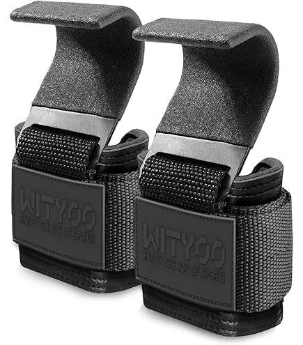 Palhyte Crochets De Levage Pour Haltérophilie, Support De Poignet Robuste Avec Crochets En Acier Antidérapants, Support De Main Pour Soulevé De Terre, Haltérophilie, Gants De Gym Pour Homme Et Femme