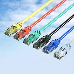 Cat6 Patch Cables 0.5 Foot (6 Pack), Cat 6 Ethernet