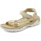 DREAM PAIRS Hiking Sandals Women, Comfortable Walking Sandals With Adjustable Hook And Loop Strap, Quick-Drying Sports Summer Beach Outdoor Light Weight Water Shoes
