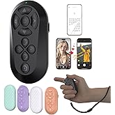 ZOZVO Wireless Remote Controller for iOS/Android Bluetooth Remote Control for TikTok Scrolling/Camera/Video Recording/Kindle App (Black)
