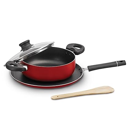 Cello 2 Pcs Non Stick Cookware Set With Glass Lid