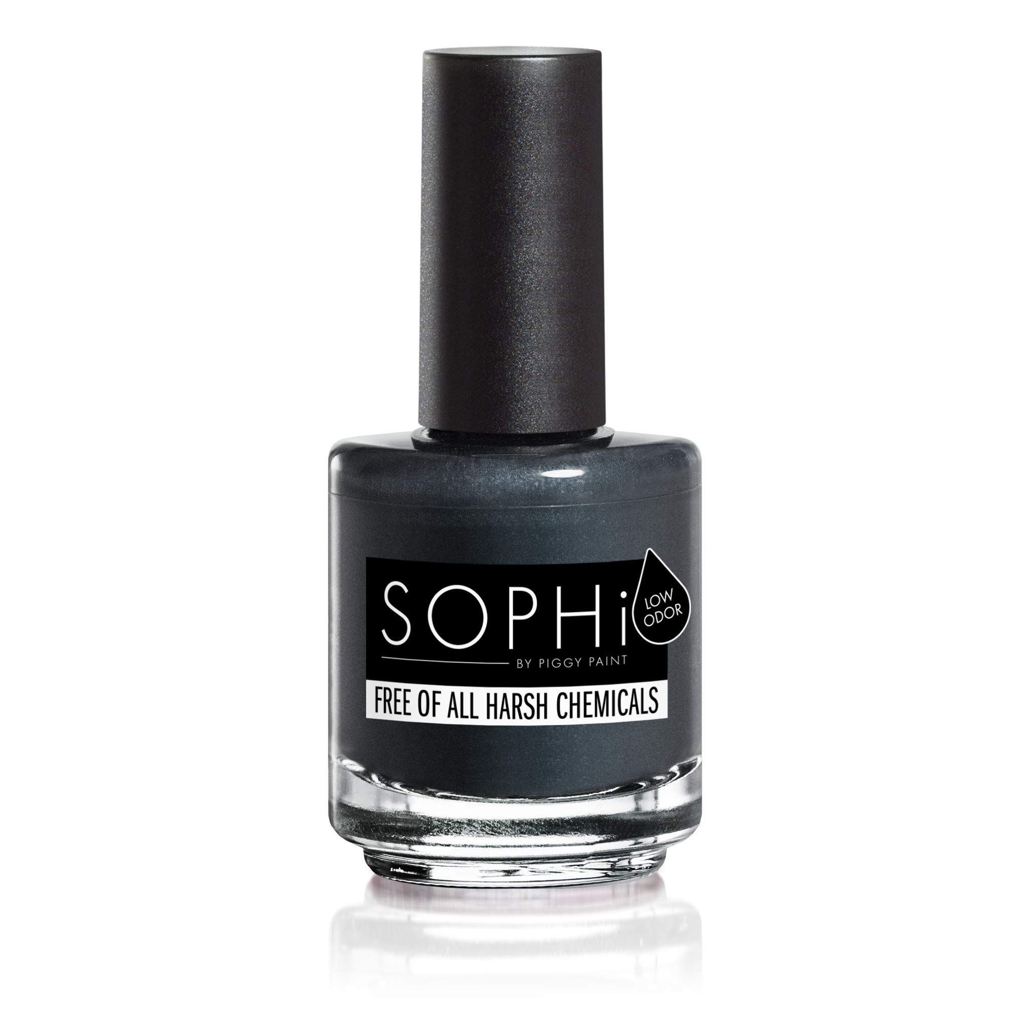 SOPHi Non Toxic Low Odour Cruelty Free Vegan Nail Polish Dark Shimmery Grey (Date Knight)