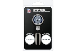 Team Golf NFL Divot Tool with 3 Golf Ball Markers Pack, Markers are Removable Magnetic Double-Sided Enamel