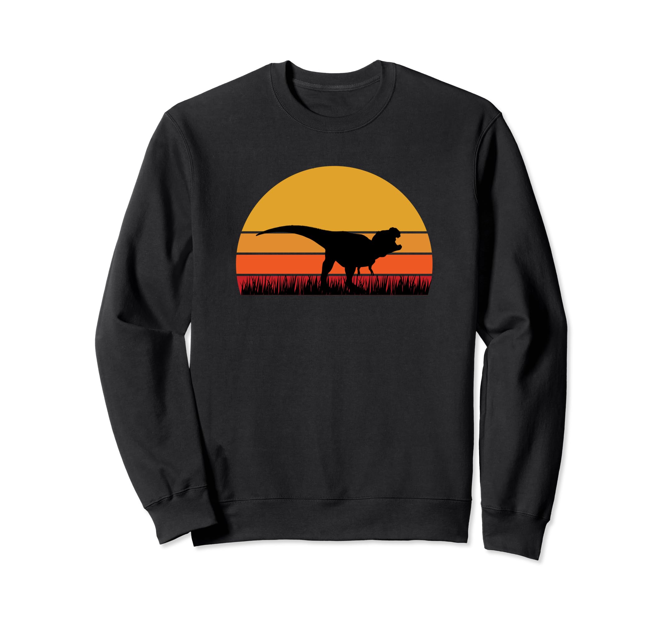 T-Rex Trex T Rex Tyrannosaurus Dino Jurassic Sunset Black Sweatshirt