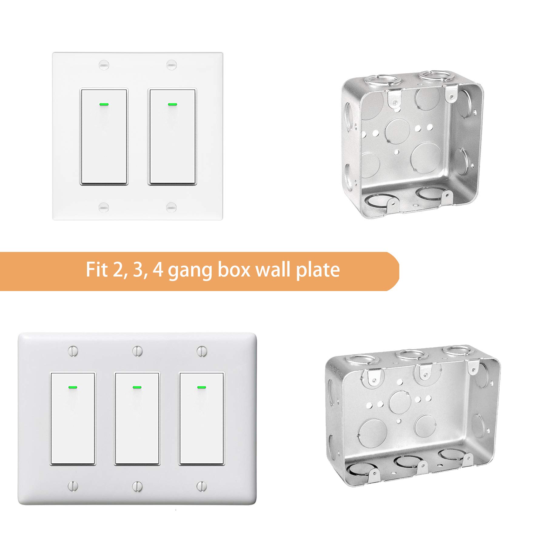 micmi-Smart-Light-Switch-Compatible-with-Amazon-Alexa-Echo-Works-with-Google-Home-No-Hub-Required-Smart-Home-WiFi-Wireless-Suit-for-1234-Gang-Switch-Box-Neutral-Wire-Required-White-4pack 71GX5OfSQkL