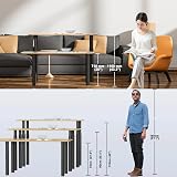 Amazing Tour Adjustable Table Legs 710-1100mm 4 Pack Black Heavy Duty Steel view 3
