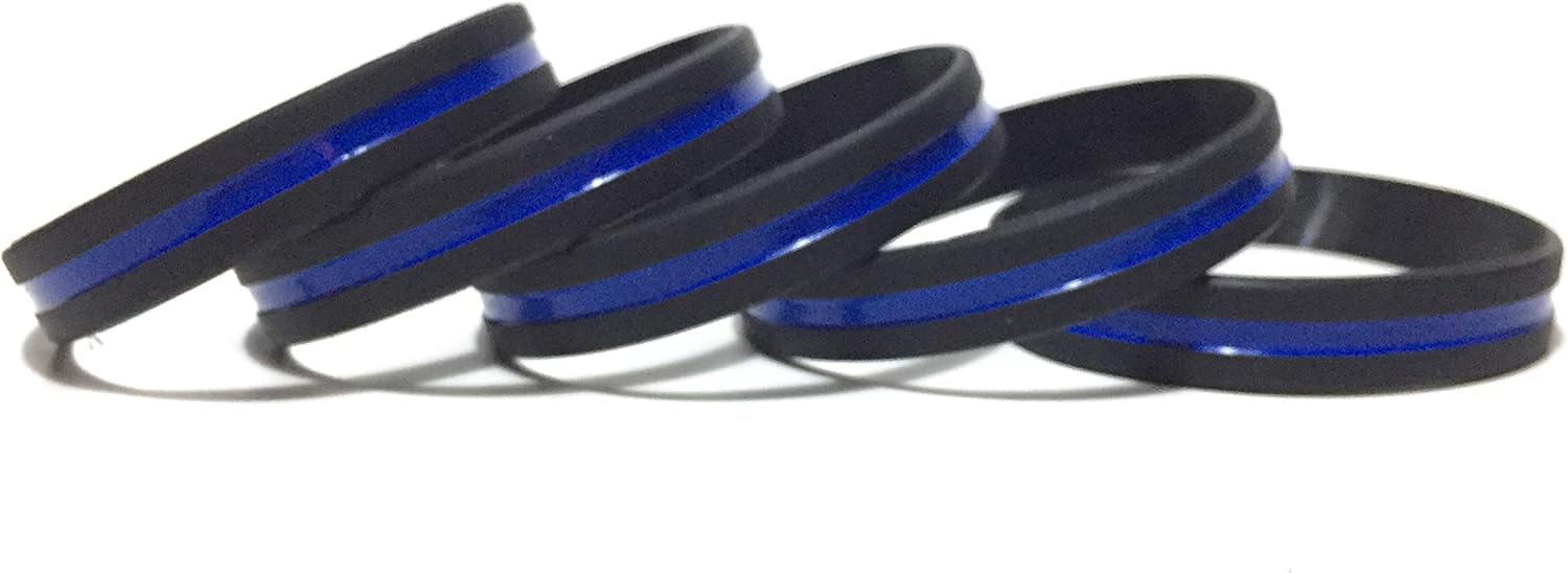Malayan Brand 5 Pack Thin Blue Line Bracelets Police