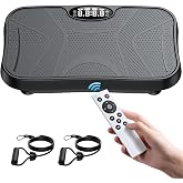 Vibration Plate Exercise Machine 460 Lbs Capacity, 200 Speeds Full Body Workout Vibrating Plate for Lymphatic Drainage Weight Loss, Shake Platform with Bluetooth for Women Men
