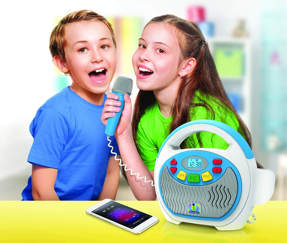 eKids Mother Goose Club Bluetooth Sing Along Portable MP3 Player Real Mic 24 Songs Storesup to 16 Hours of Music 1 GB Built in Memory USB Port: Toys & Games