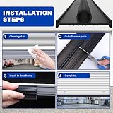 DGSL Garage Door Bottom Seal Rubber U-O Ring Track Retainer Kit 10Ft Black view 6