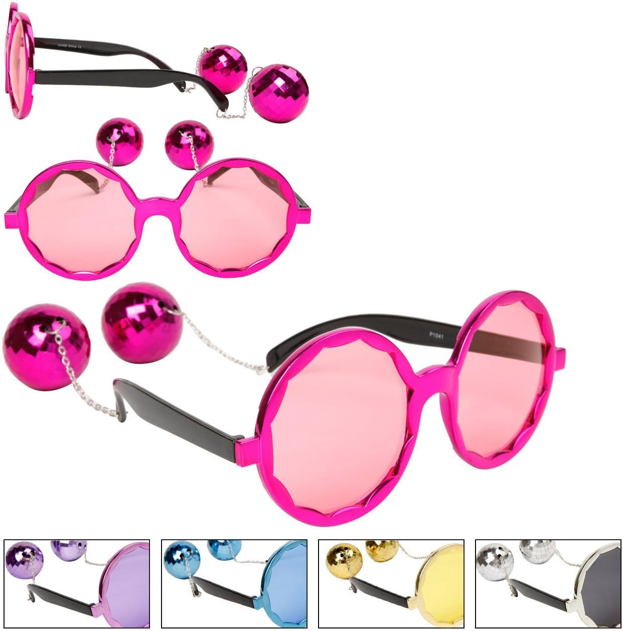 FancyG Party Costume Halloween Disco Balls Style Spectacles Glasses Frame Eyewears