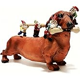 Sunthus Dachshund Garden Gnomes Statues Outdoor Funny Decorations Yard Weiner Decor