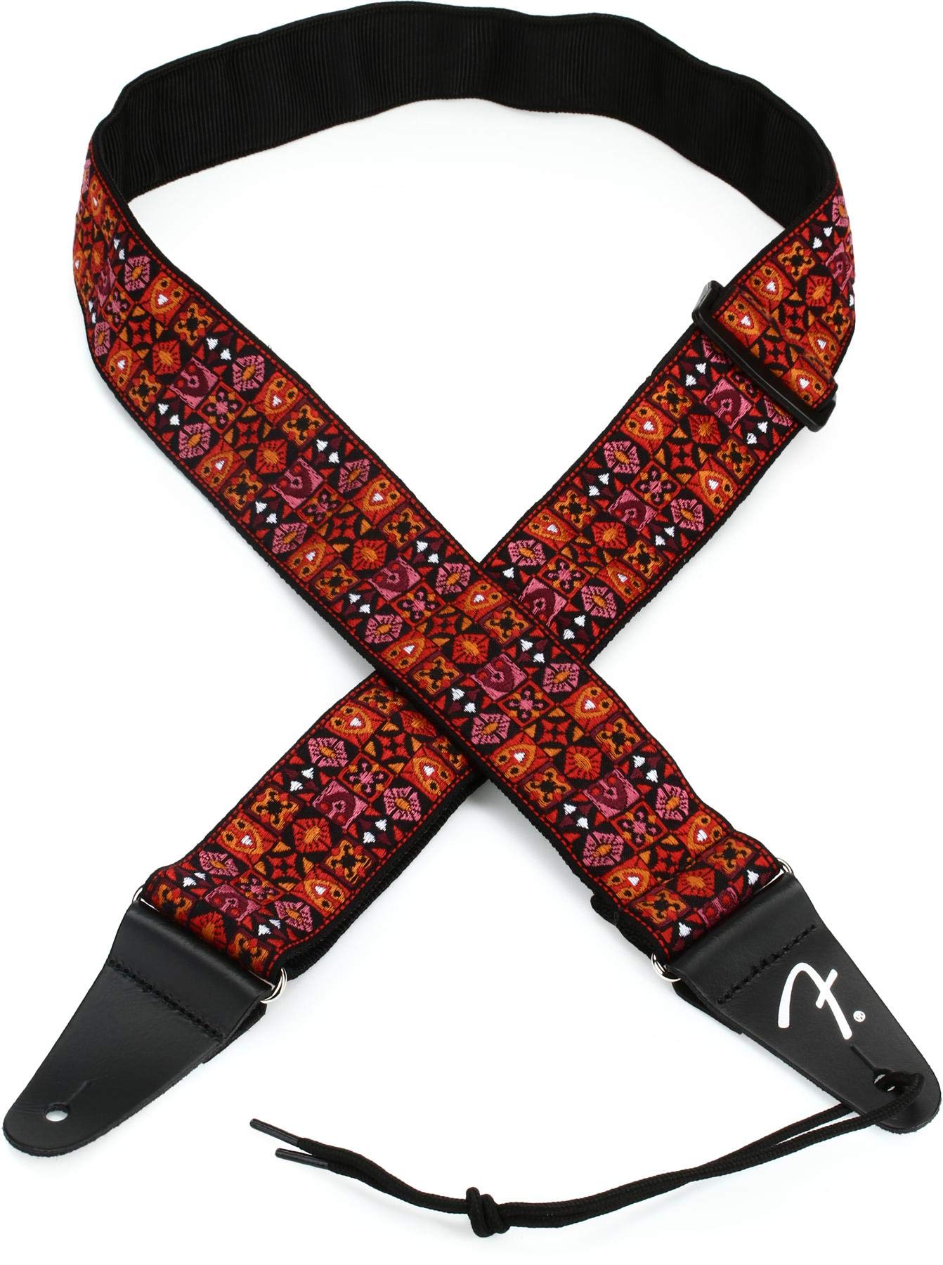 Fender® Festival - Guitar Strap - Vintage Inspired Woven - Red Mosaic Design, 0990638009