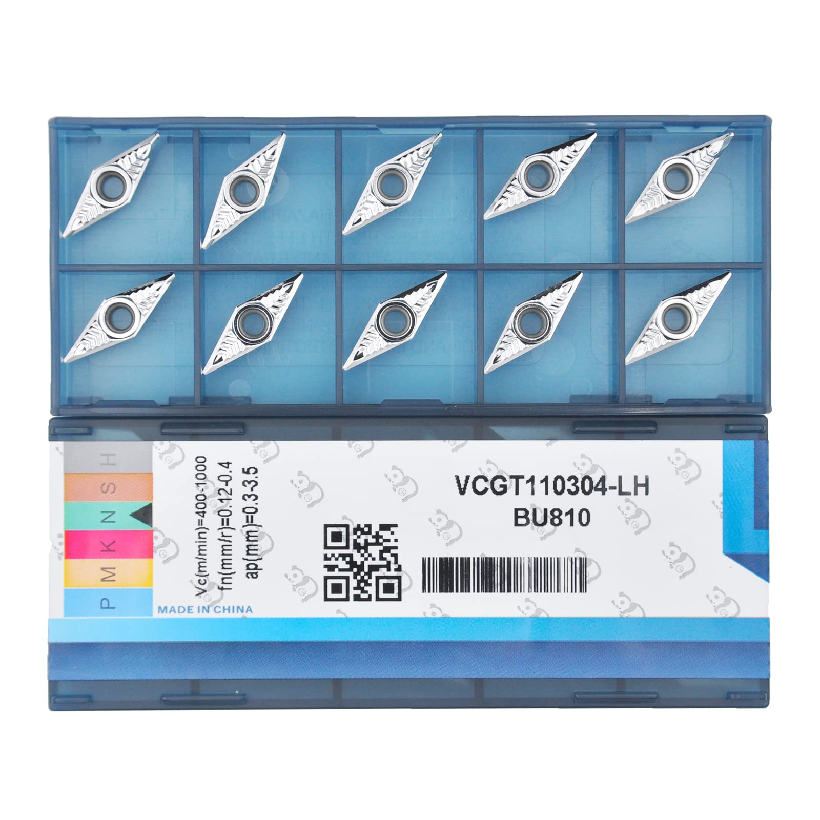 CDBP VCGT 221 Vcgt110304 Aluminum Carbide Insert for SVJCR External Turning Tool CNC Lathe Parts, 10 pcs