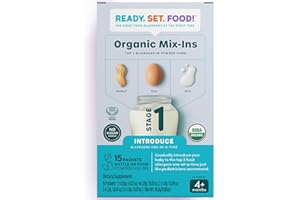 READY, SET, FOOD! Ready Set Food | Early Allergen Introduction Mix-ins for Babies 4+ Mo | Stage 1-15 Days | Top 3 Allergens - Organic Peanut Egg Milk | Safe Easy Effective | For Bottle or Food