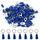 Fielect 1000Pcs AWG16-14 Insulated Ring Terminals