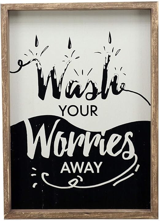 Amazon Com Paris Loft Rustic Laundry Room Wall Decor Signs Wash