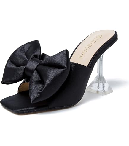 Amazon.com | Peijely Women's Bow Mules, Square Open Toe Sandals