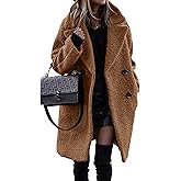 BTFBM Women Winter Faux Fur Coats 2026 Lapel Long Sleeve Fuzzy Fleece Outerwear Button Down Sherpa Jackets Fall Outfits