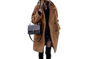 BTFBM Women 2025 Winter Faux Fur Coats Lapel Long Sleeve Fuzzy Fleece Outerwear Button Down Sherpa Jackets Fall Outfits