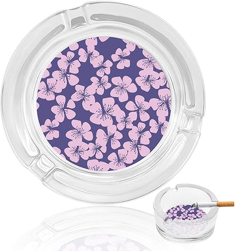 Amazon Co Jp 灰皿 はいざら Ashtray タバコ灰皿 花柄 桜 アッシュトレイ 高級 かわいい 滑り止めパッド付き 丸型 卓上 ガラス材 創意 大容量 スタイリッシュ ユニーク インテリア 業務用 透明 洗いやすい オフィス 耐久性 ホーム 自宅 ホーム キッチン