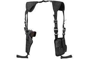 ELVO Shoulder Holster, Adjustable Vertical Gun Holster with Double Magazine Pouch, Universal Concealed Carry Holster for Most Kinds of Pistols