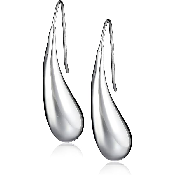Orecchini A Goccia Oro Lunghi 2.75'' - Traforati A Filo Grano Ovali - Nuovi Con Etichette