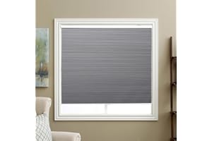 SBARTAR Cordless Cellular Shades Blackout Window Blinds Honeycomb Blinds Fabric 46" W x 48" H, Cool Silver(Blackout)