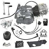 YC Yier Lifan Big Valve Racing Engine 140CC Motor Kit with Skid Plate + Oil Cooler Manual Clutch for Kick Start Pit Dirt Bikes CRF50 CRF70 CR70 CT90 Taotao Apollo 125cc SSR110 XR CRF 50 70 CT70