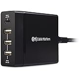 Cable Matters 72W 4-Port USB-C Charger with USB Power Delivery in Black
