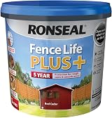 Ronseal Fence Life Plus Red Cedar 5 Litre - Weatherproof Fence Paint view 4