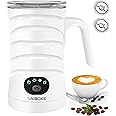 Milk Frother, SAIBOKE 4-in-1 Electric Milk Steamer，Automatic Hot & Cold Foam Maker, 11.80oz/350ml Milk Warmer for Latte, Cappuccinos, Macchiato. Ultra-Quiet Working & Automatic Shut Off.