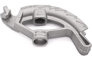 Fuzbaxy 1/2-inch Conduit Pipe,Conduit Hand Bender Tool for 1/2 in. EMT Pipes,Bender Head Aluminum