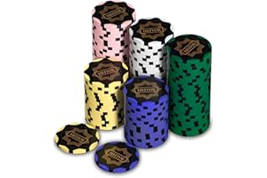 HEITOK Clay Poker Chip Set for Texas Hold’em, 100-Piece 14g Professional Weight & Casino Poker Chips for Adults and Kids Ages 8 and up