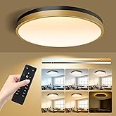 Lightania 13 Inch Flush Mount Ceiling Light with Remote Control & Night Light, 5CCT Dimmable Ceiling Light Fixture, 25W 2500L