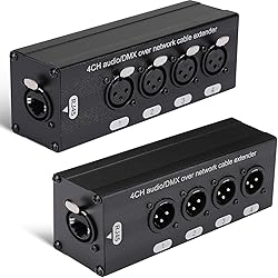 Copkim 2 Pack 4 Channel 3 Pin Multi Network XLR