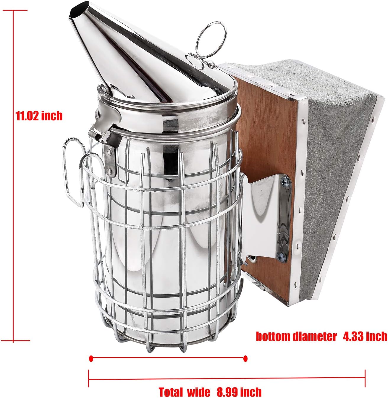 HunterBee Beekeeping Smoker Kit and Tool-Bee Smoker Bee Hive Smoker for Beekeeping/Beekeeper Veil Hat, basic for beginner - Image 3