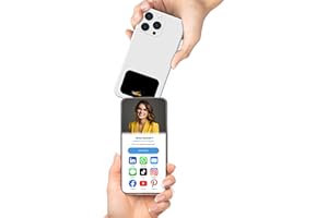 Dot Digital Business Card for Back of Phone (TapSnap) | No Subscription/No-Fee | Instantly Share Contact Info, Socials & More - for iPhone and Android - NFC Tap to Share (Black)