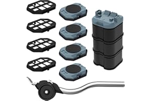 ONEON Furniture Lift Mover Tool, Heavy Duty Furniture Lifter and Movers Set with Sliders - Easily Move Heavy Items on Hardwood Flooring and Carpet (Grey Blue)