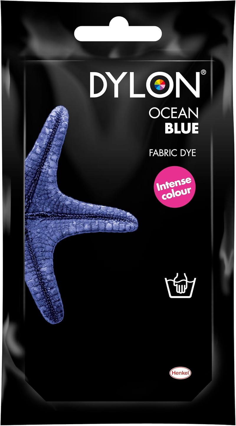 Dylon Hand Dye Ocean Blue 50 g Fabric Dye Sachet for Clothes & Home