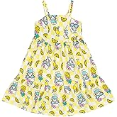 Hello Kitty Girls Square Neck Smocked Cami Dress Toddler to Big Kid Sizes (4T - 14-16)