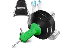 MEISTERFAKTUR drain snake [50FT] - Auto Feed - Ideal plumbing snake for sink and drain unblocking - Solid drain auger for real DYIs!