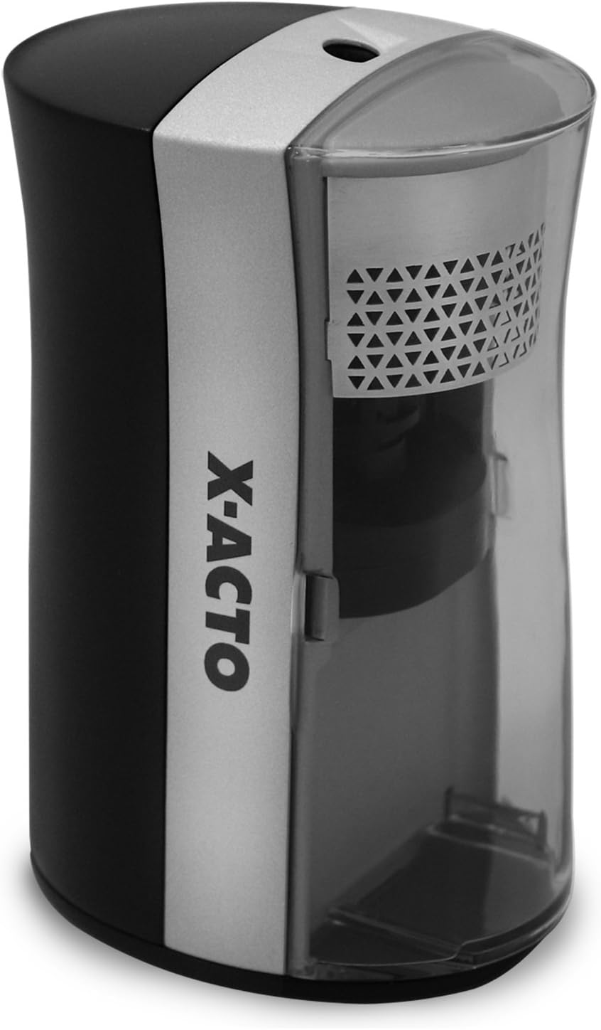 XActo Inspire Plus HeavyDuty BatteryPowered Pencil Sharpener, Black/Silver (1781T) Amazon.ca
