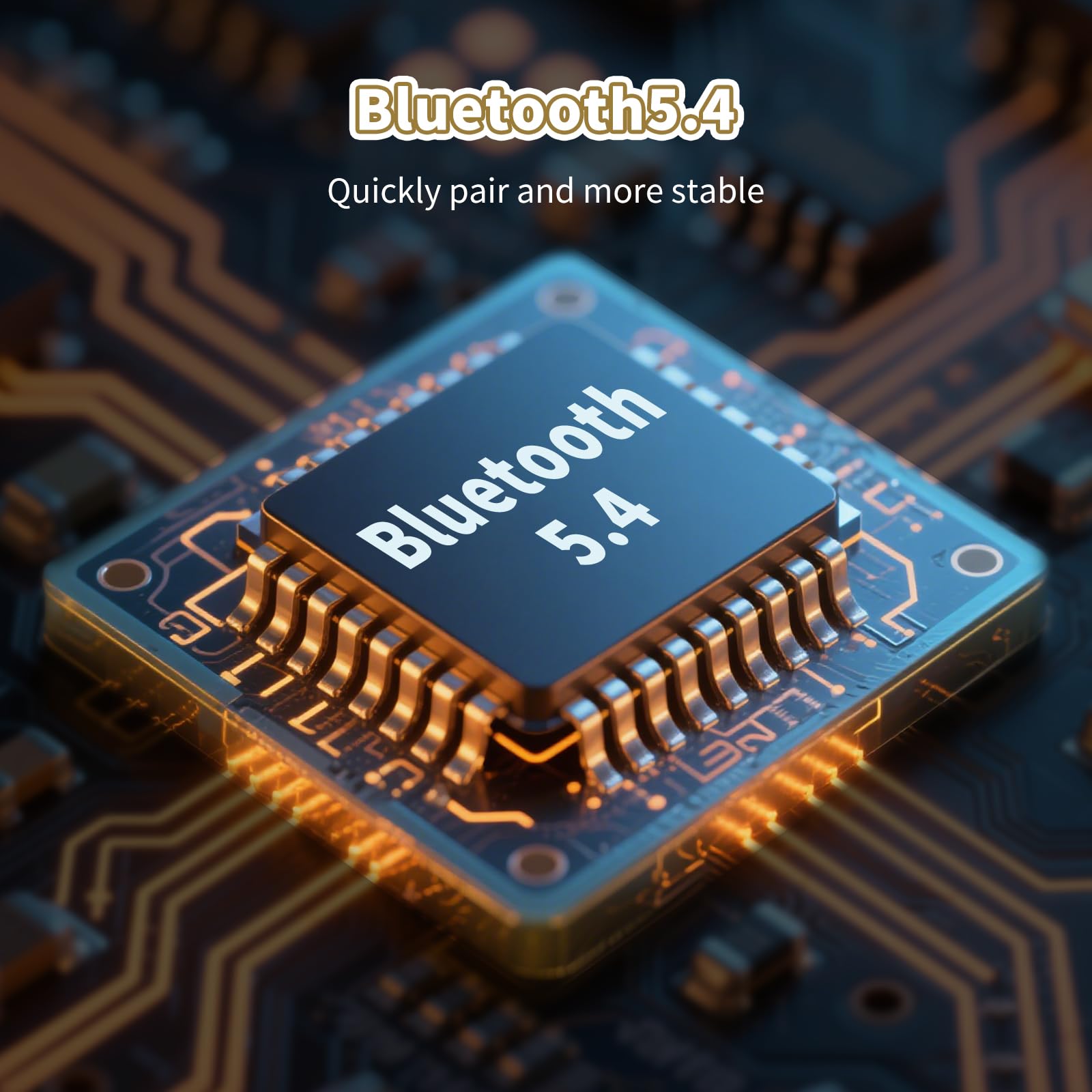 KVIDIO Bluetooth Headphones Over Ear, 65 Hours Playtime Wireless Headphones with Microphone, Foldable Lightweight Headset with Deep Bass, HiFi Stereo Sound Low Latency for Travel Work Cellphone