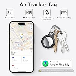 QCOQ Air Tracker Tags-4 Pack Black | Bluetooth